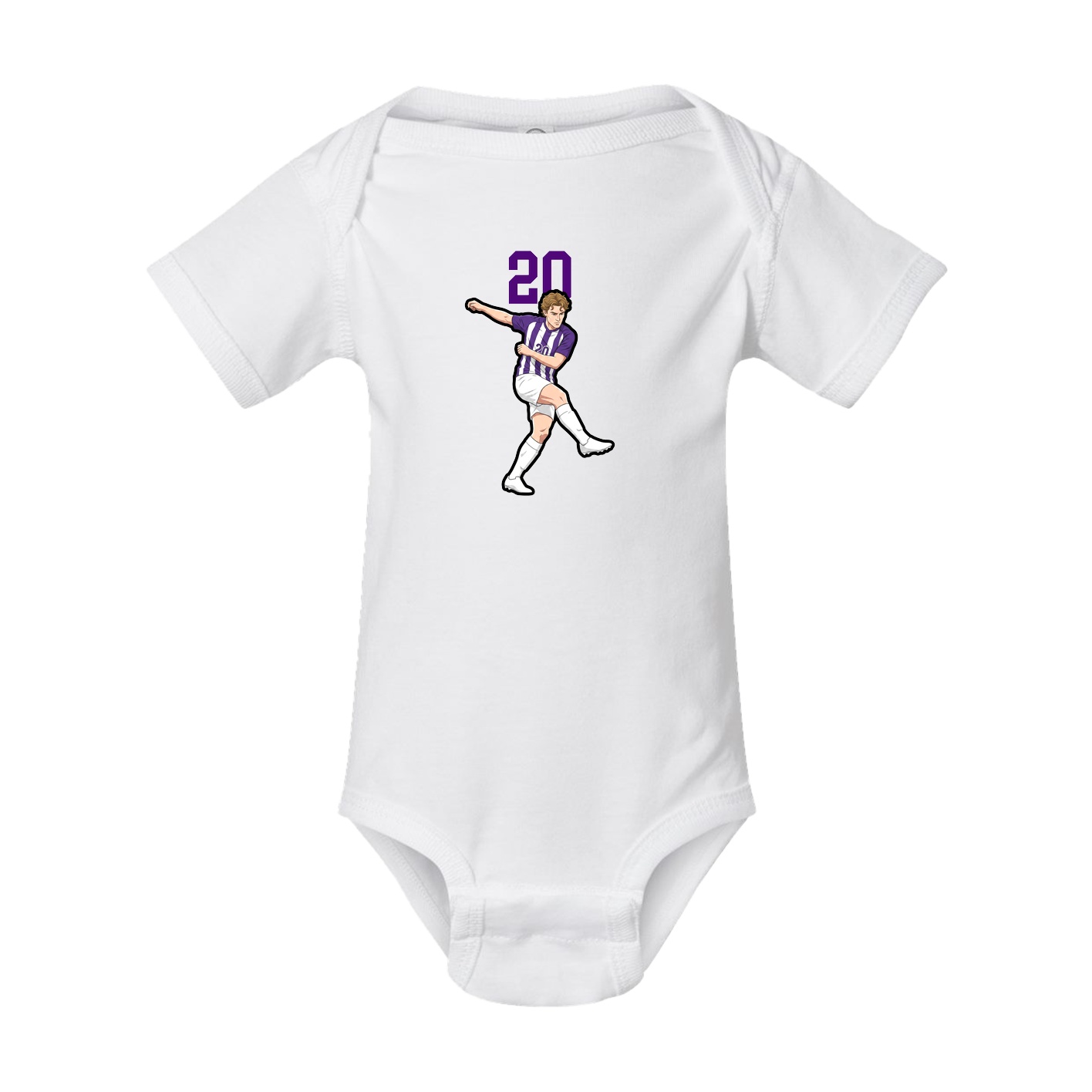 Baby Onesie — Number Top in White