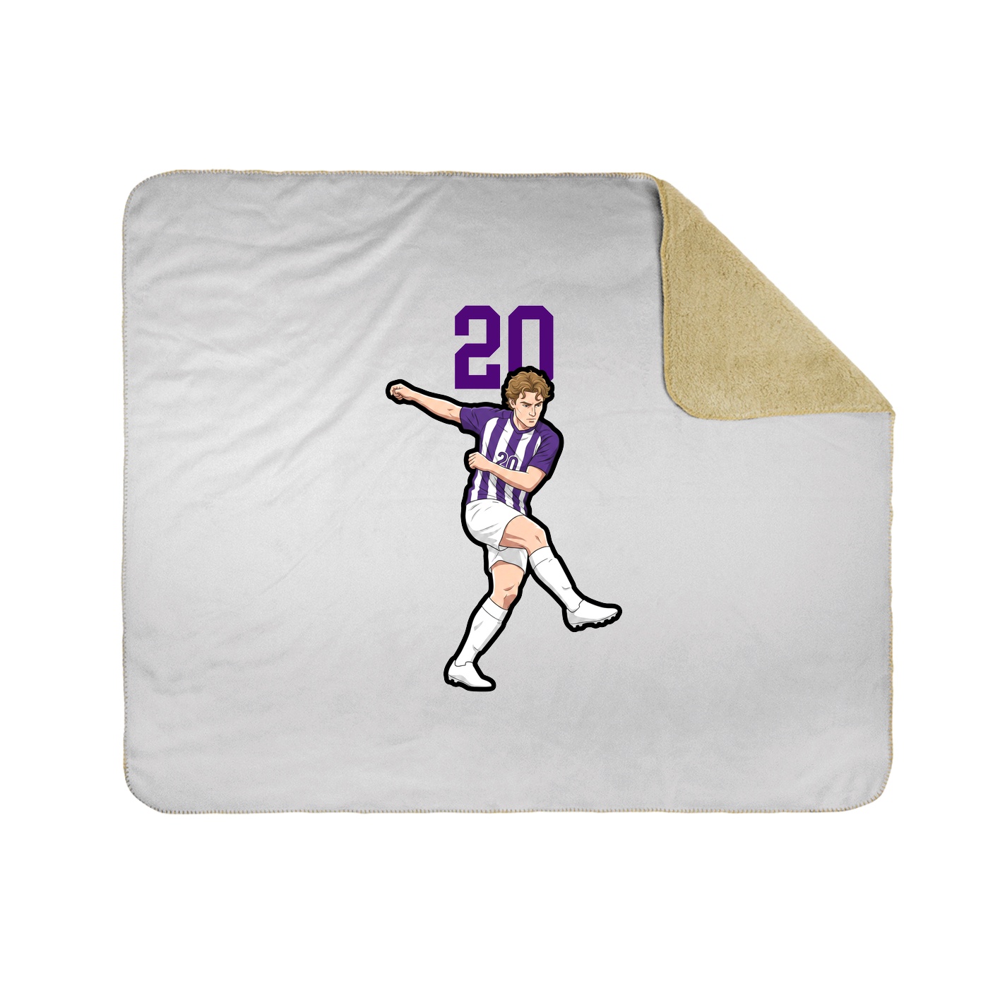 Throw Blanket — Number Top in White