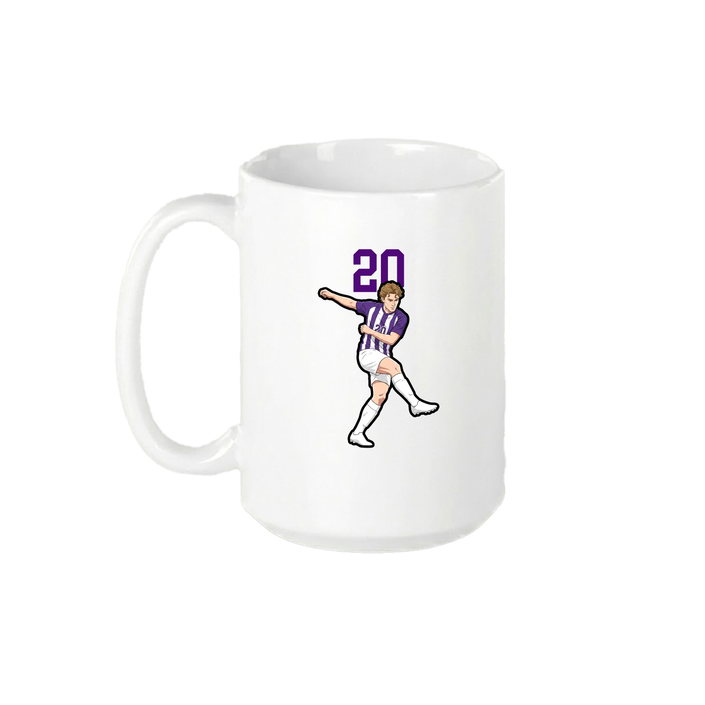 15oz Coffee Mug — Number Top in White
