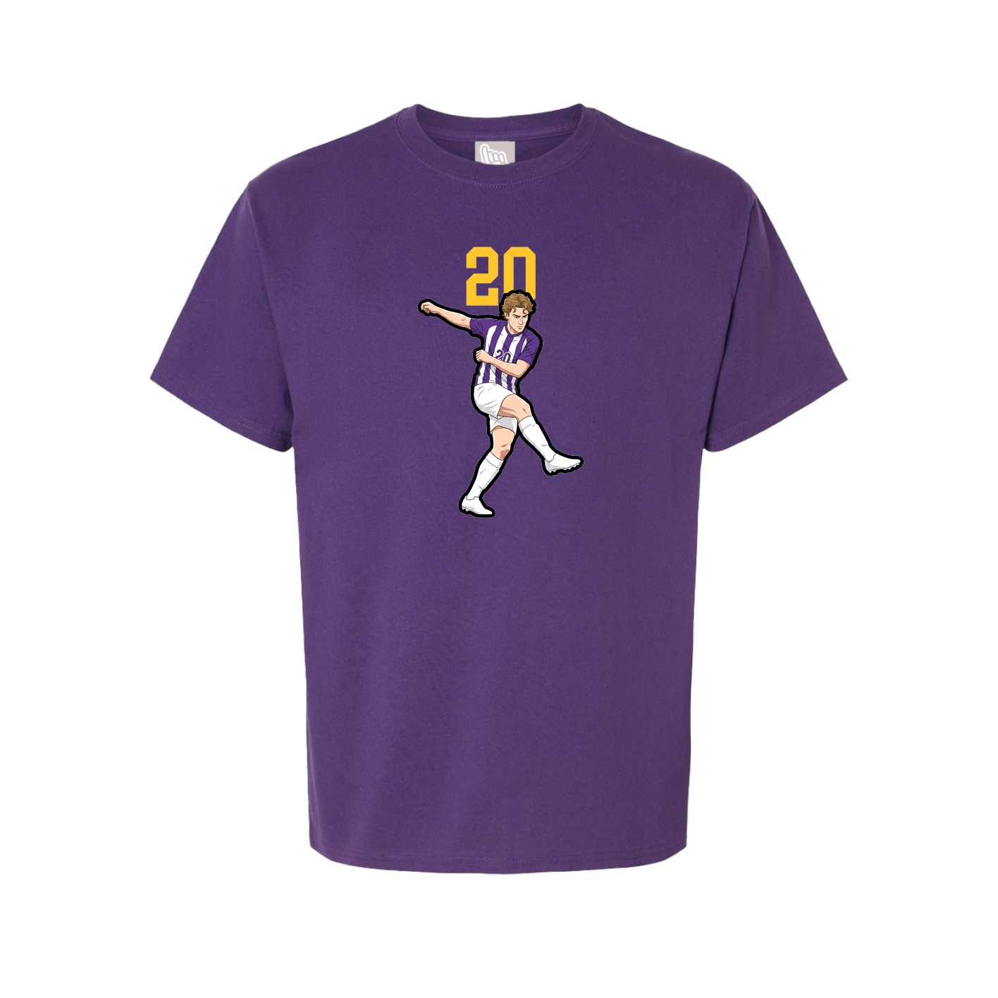 Youth Tee — Number Top in Purple