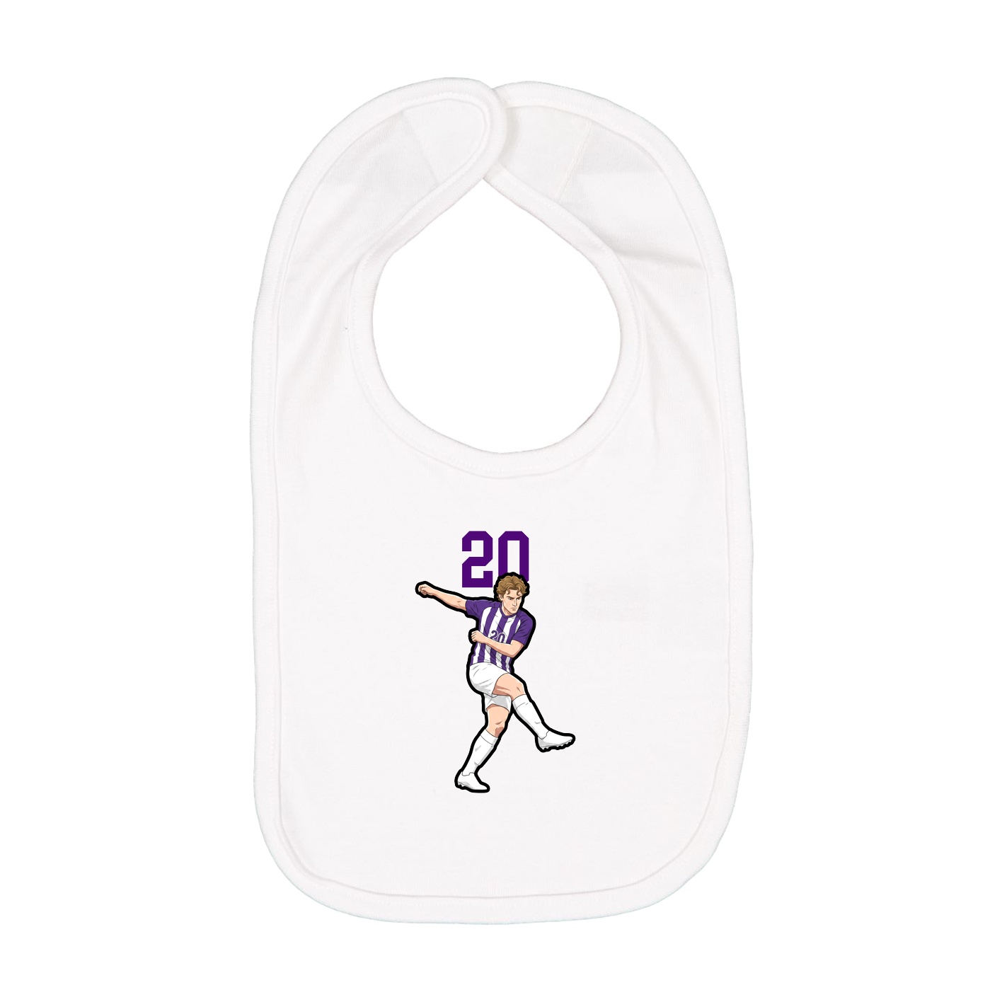 Infant Bib — Number Top in White