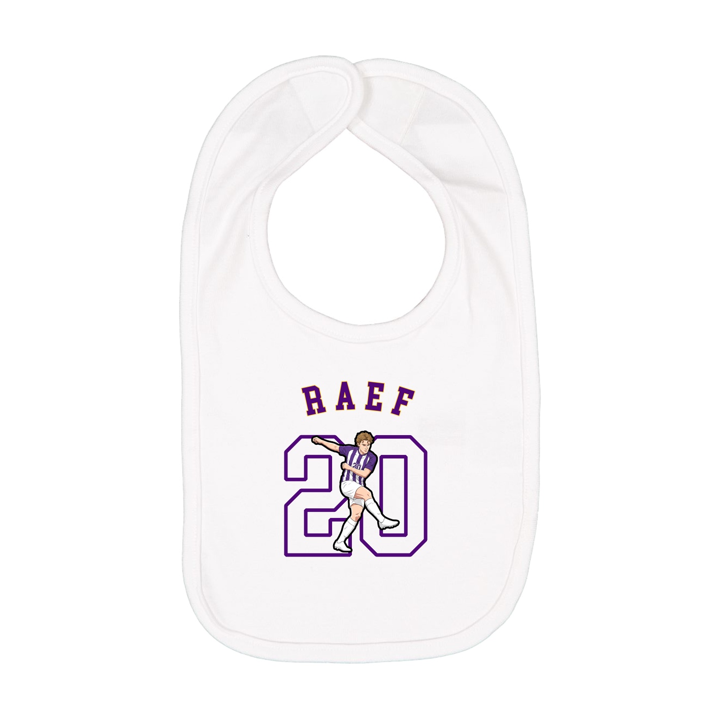 Infant Bib — Shirsey Arch in White