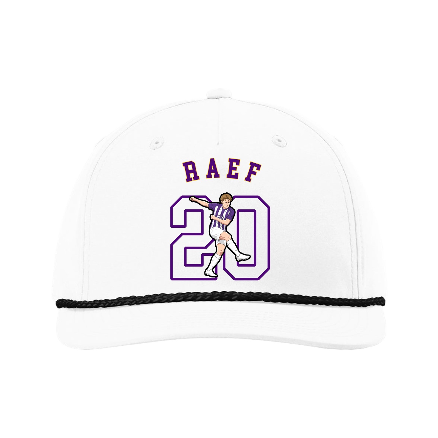 Five-Panel Classic Rope Cap — Shirsey Arch in White