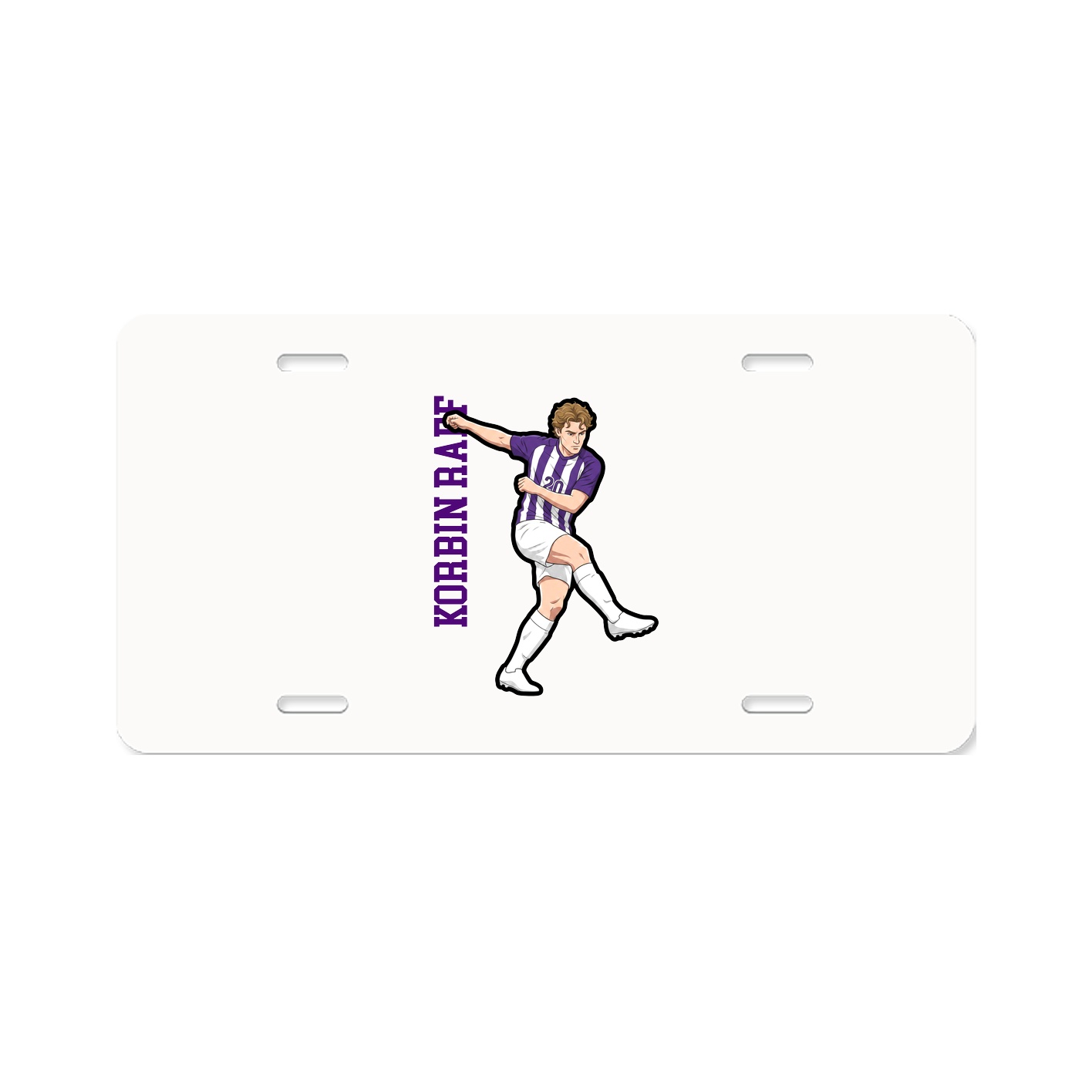 License Plate — Name Vertical in Classic