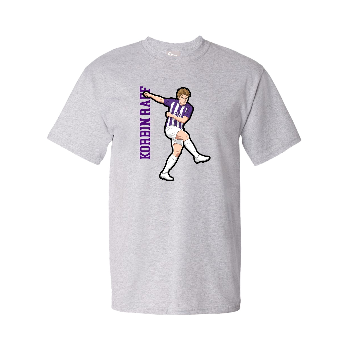 Tee — Name Vertical in Grey