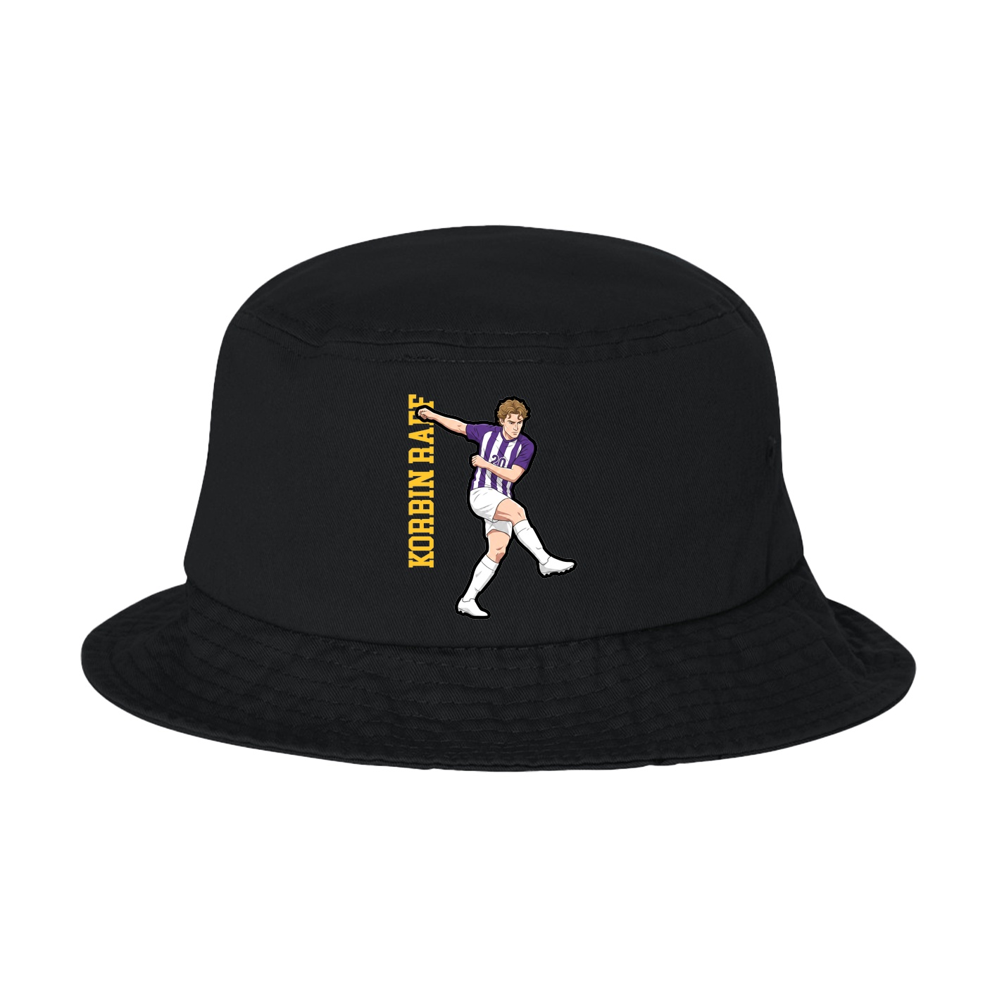 Bucket Cap — Name Vertical in Black