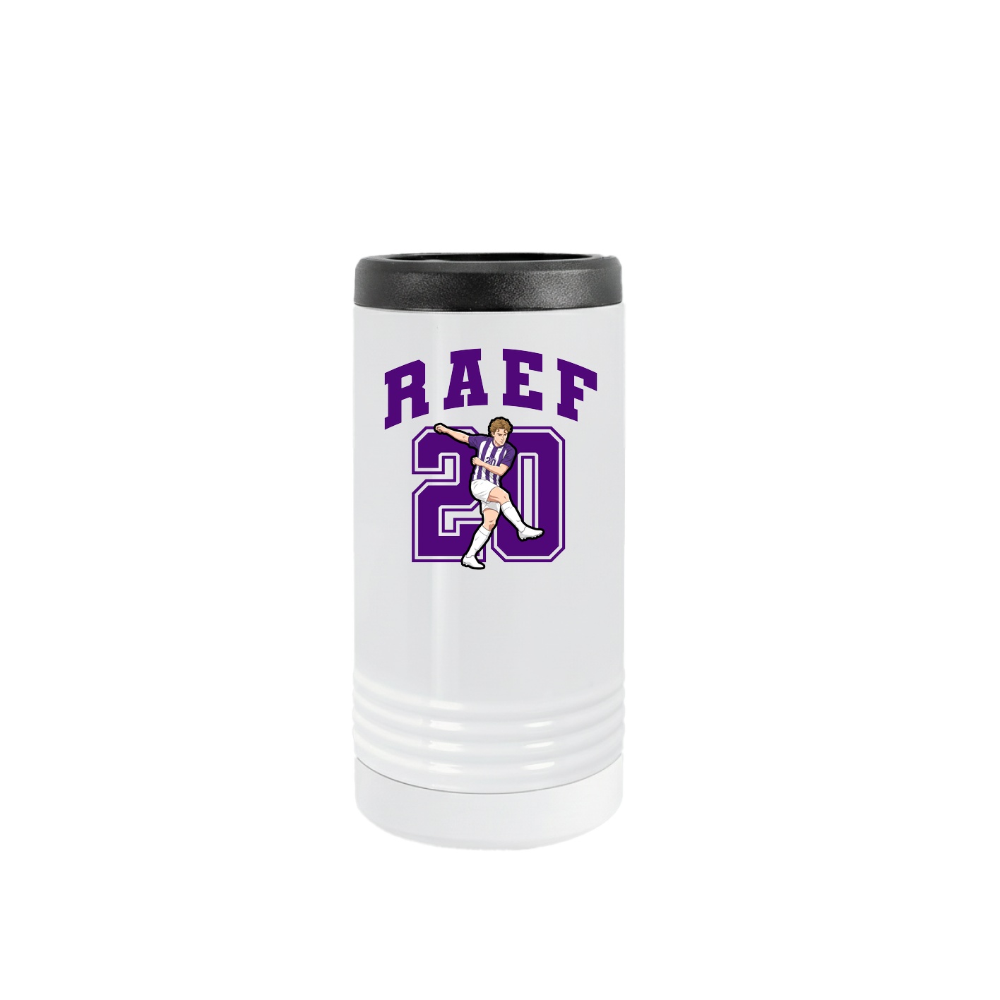 Slim Beverage Holder — Number in White