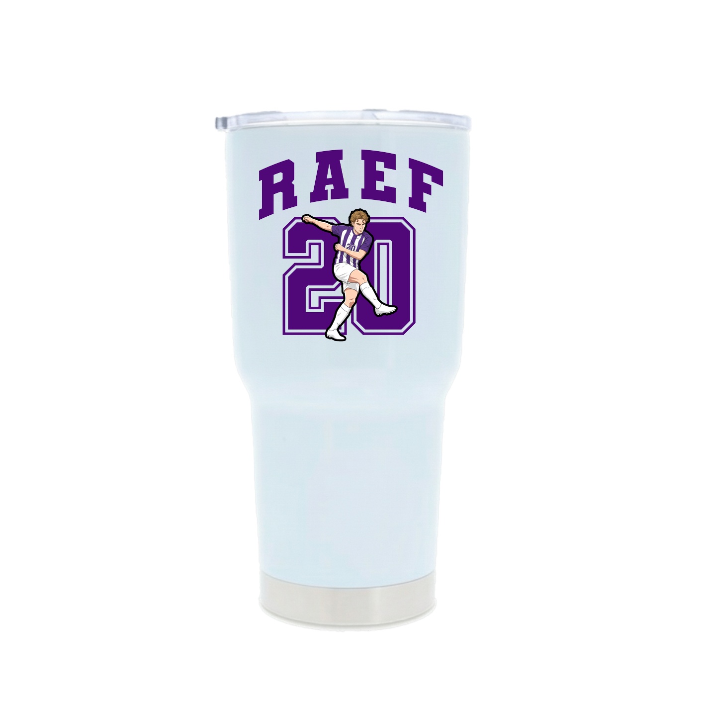 30oz Stainless Steel Tumbler — Number in White