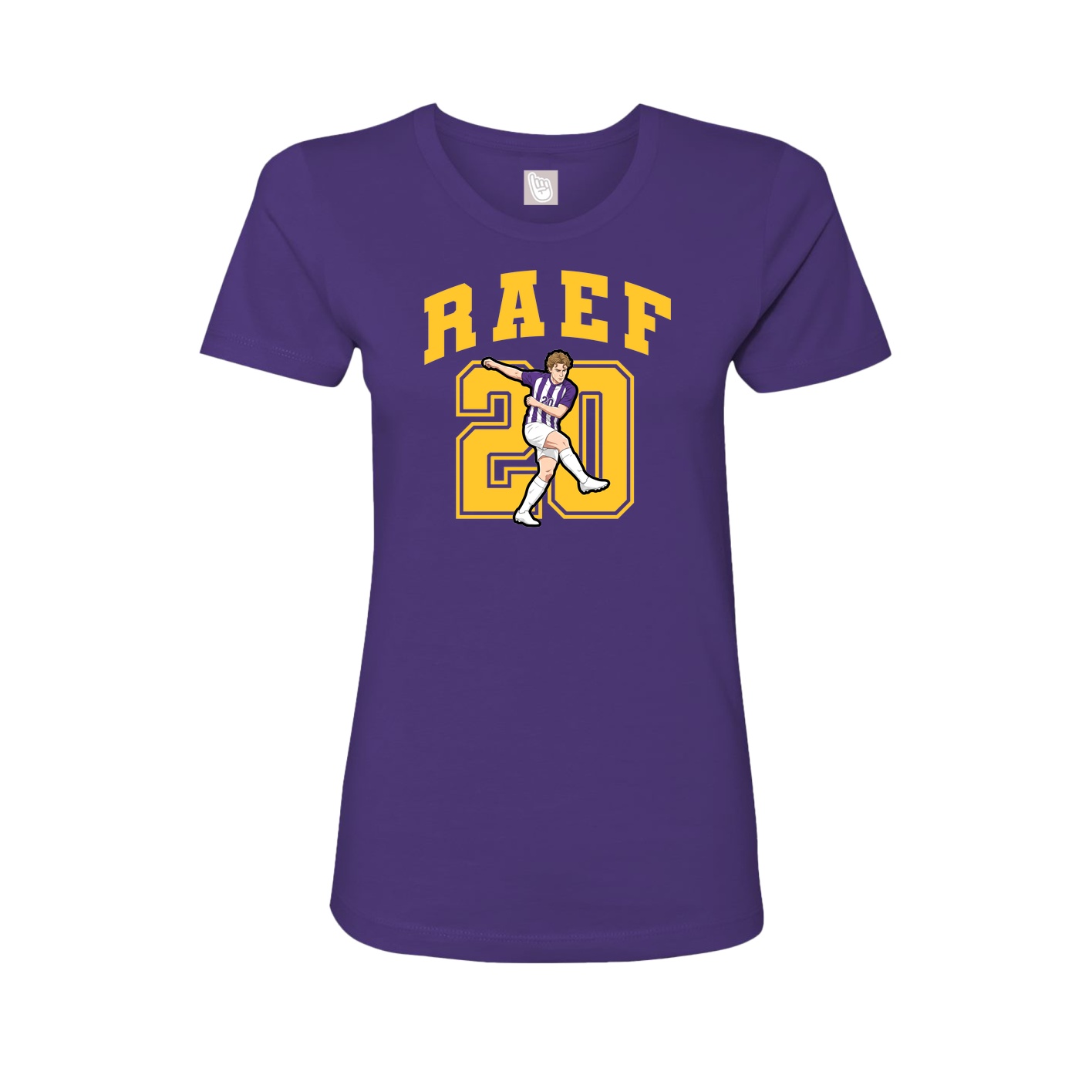Fitted Women's Tee — Number in Purple