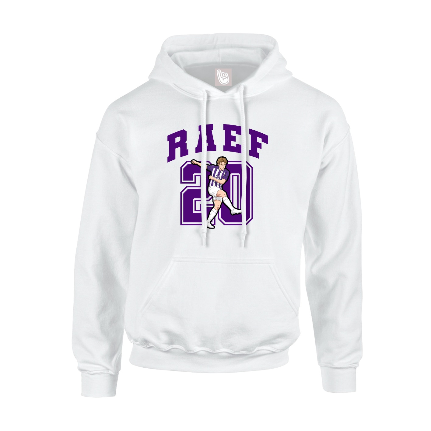 Hoodie — Number in White
