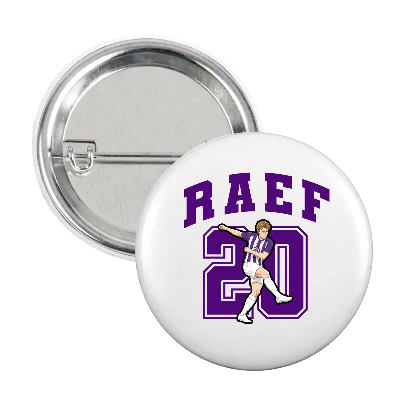 Game Day Button — Number in White