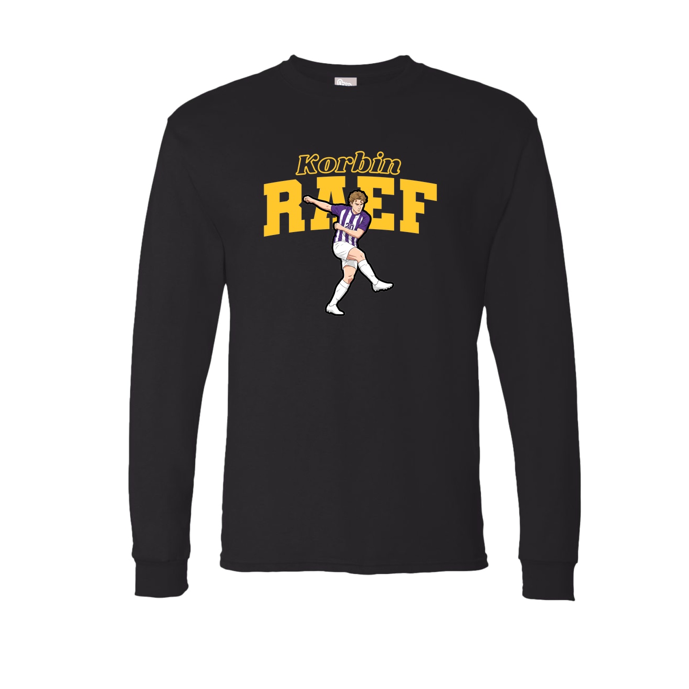 Long Sleeve Tee — Name Arch in Black