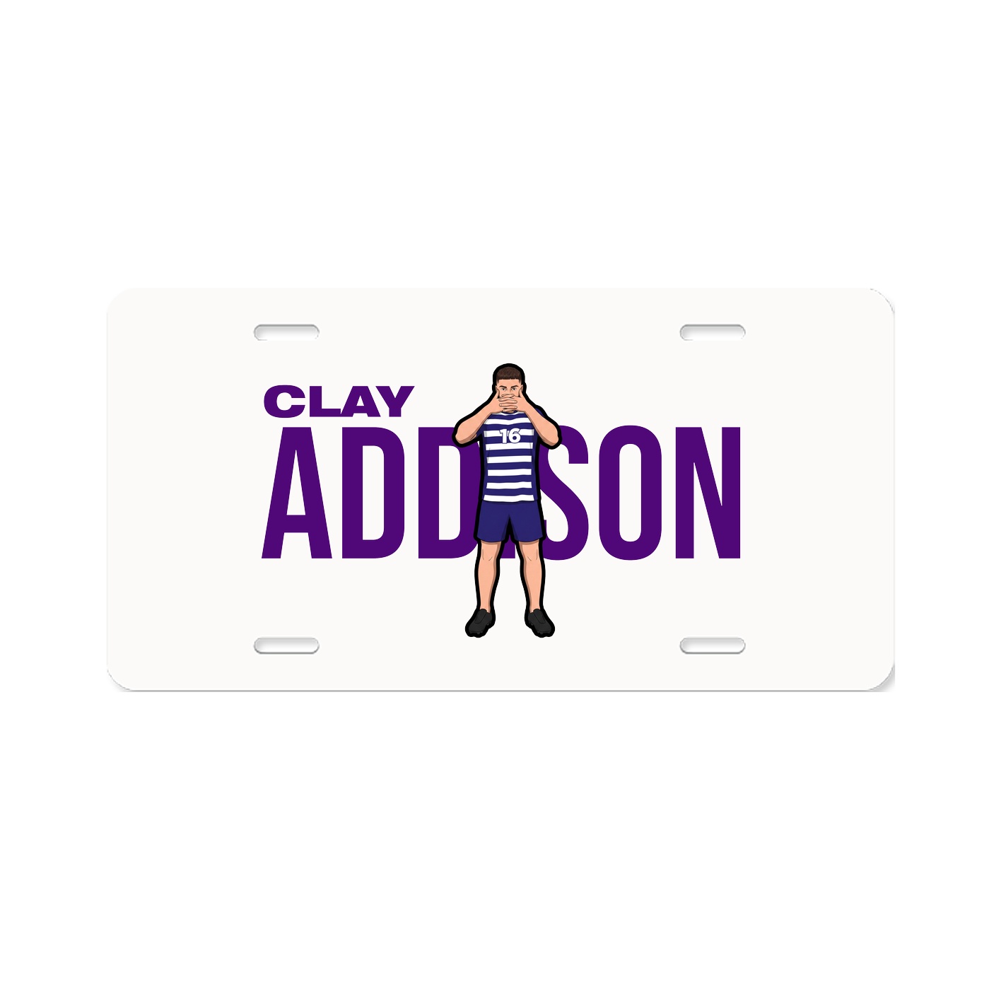 License Plate — Player Name in Classic