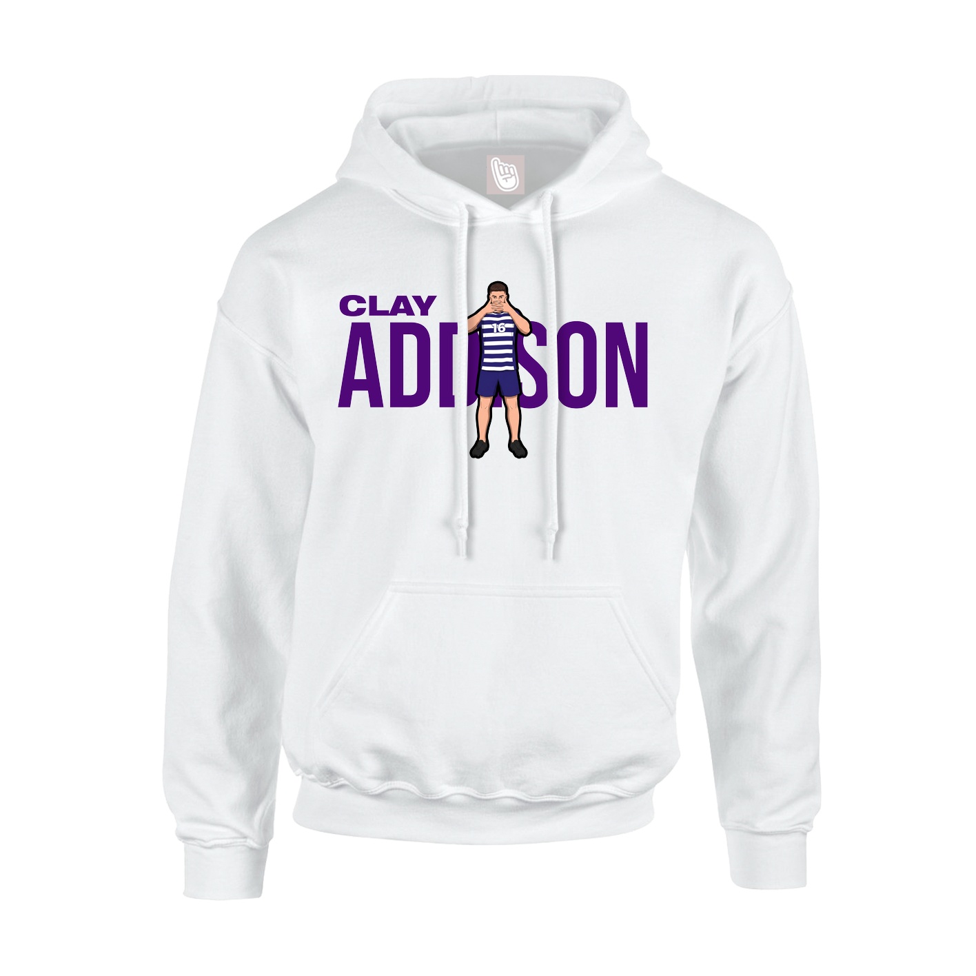Youth Hoodie — Player Name in White