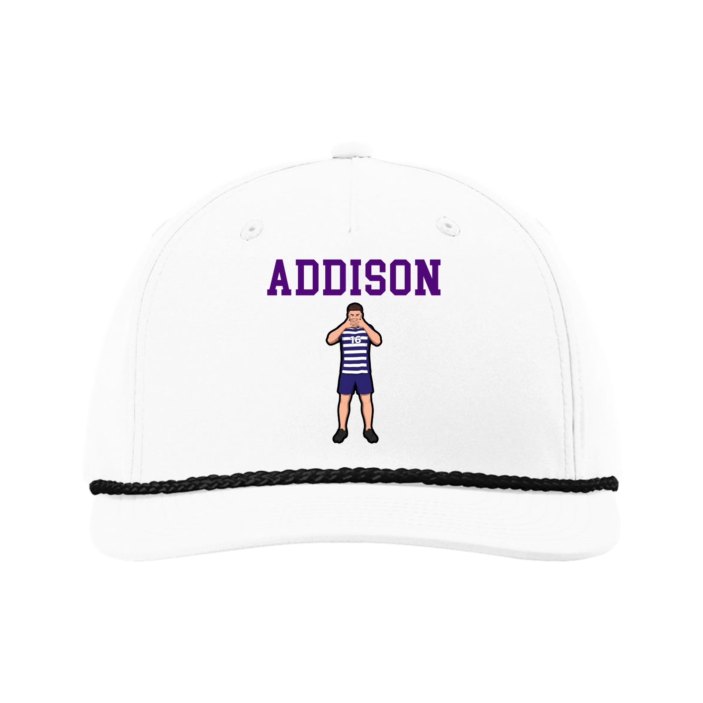 Five-Panel Classic Rope Cap — Shirsey in White