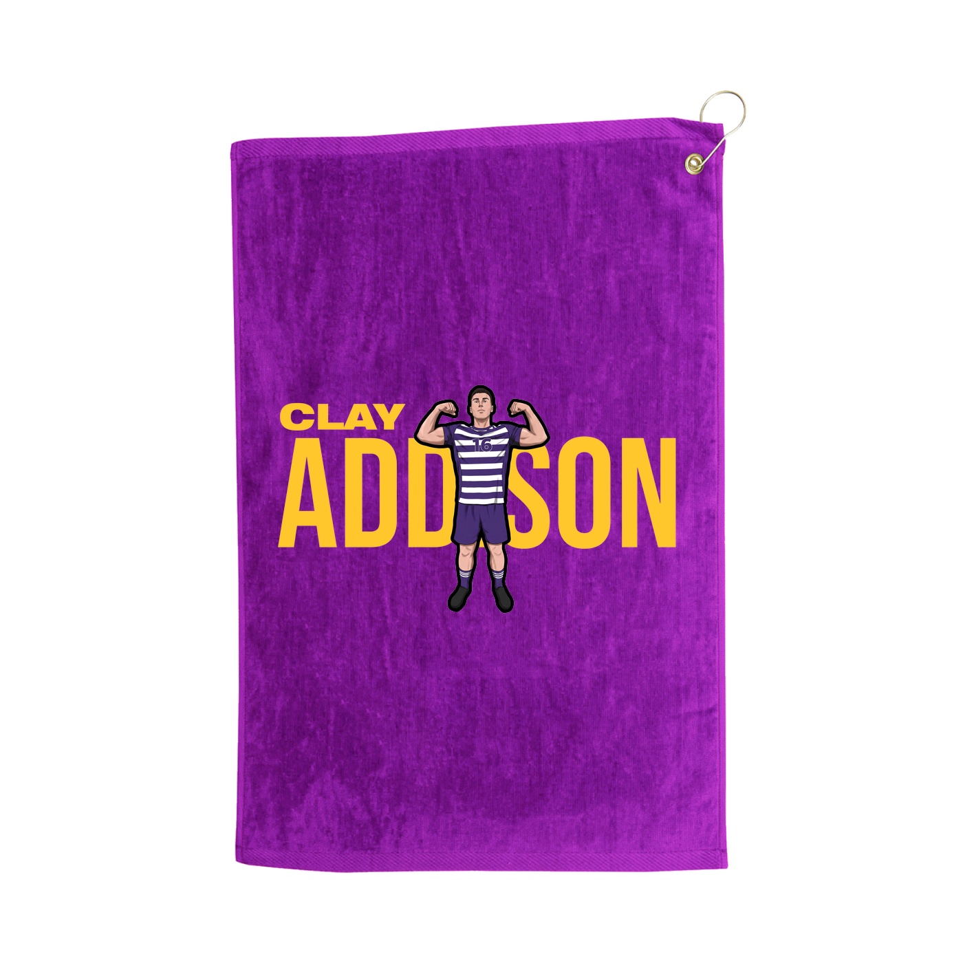 Golf Towel — Player Name in Purple