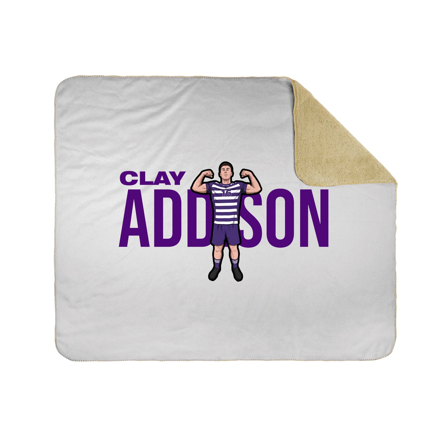 Throw Blanket — Player Name in White