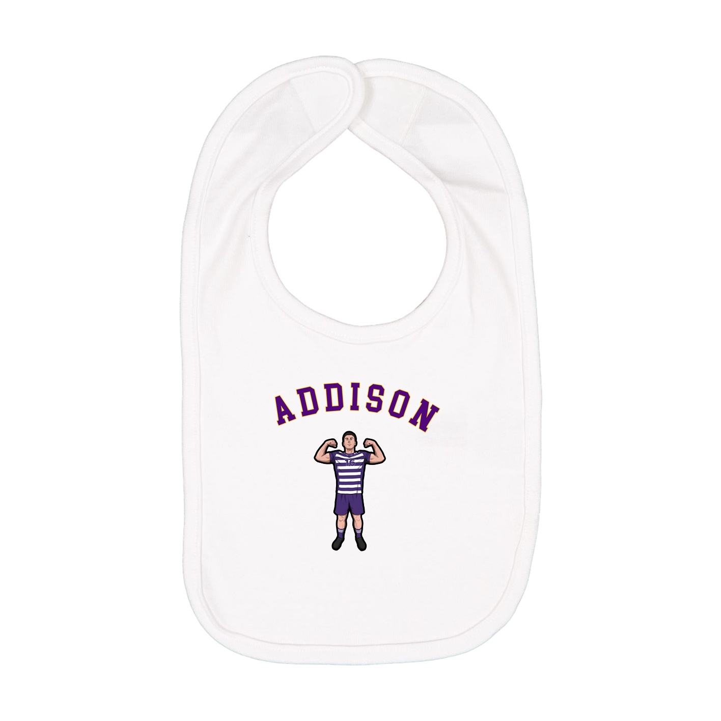Infant Bib — Shirsey Arch in White