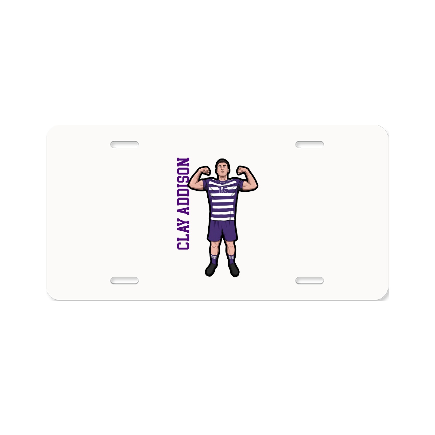 License Plate — Name Vertical in Classic