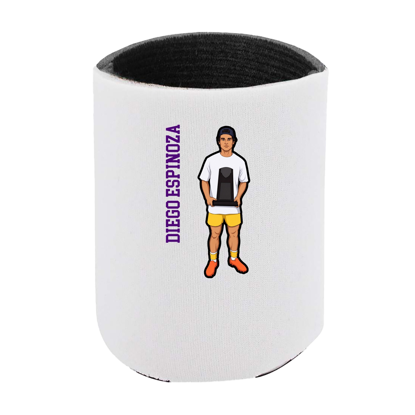 Can Holder — Name Vertical in White
