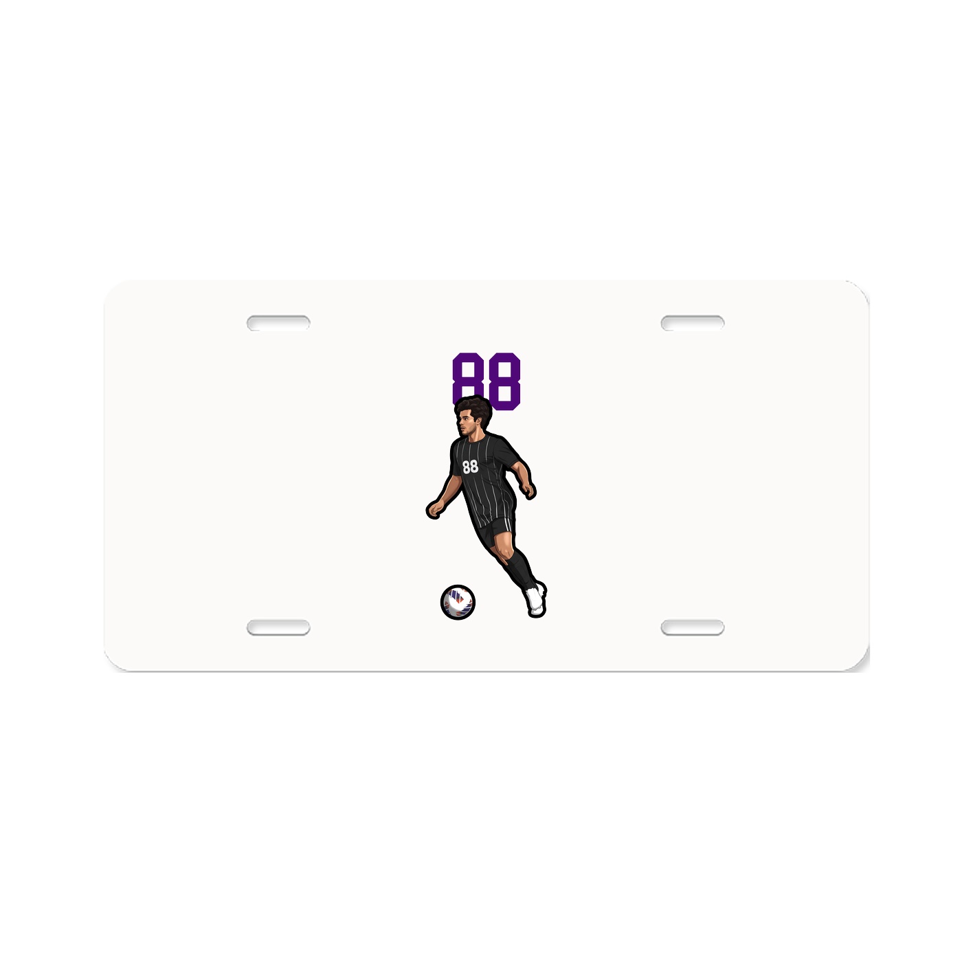 License Plate — Number Top in Classic