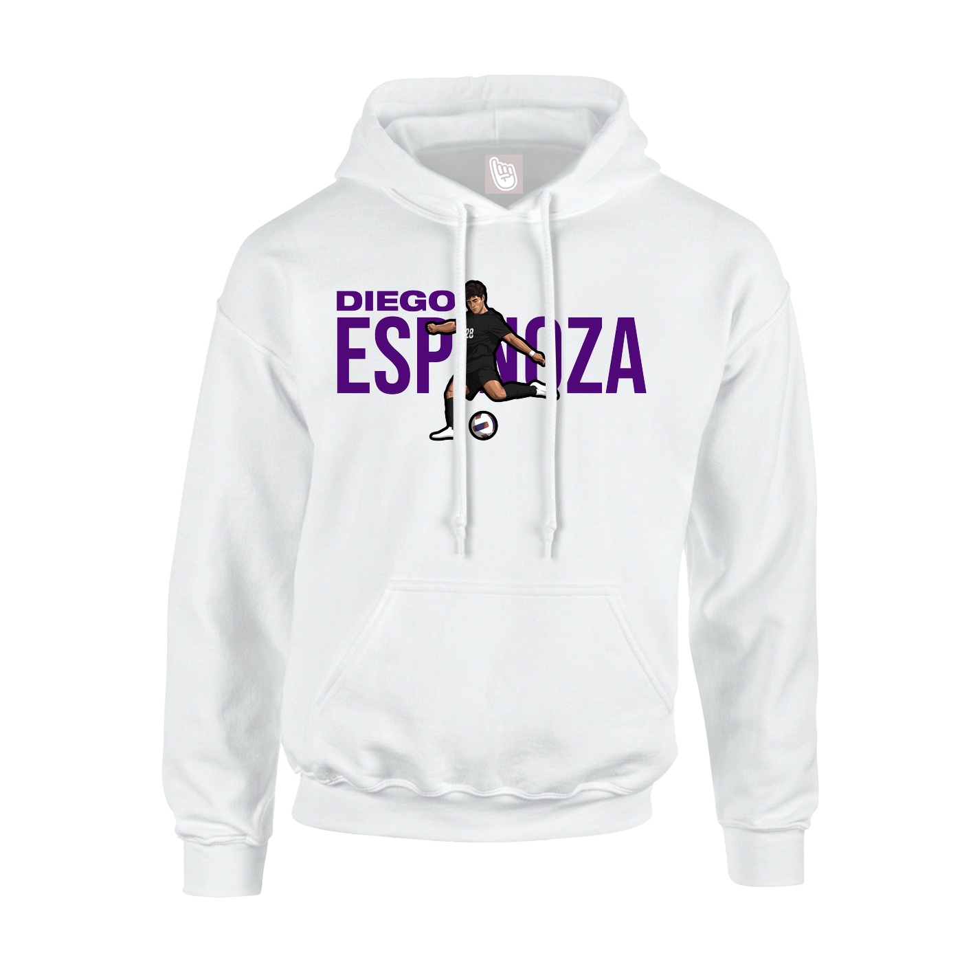 Youth Hoodie — Player Name in White
