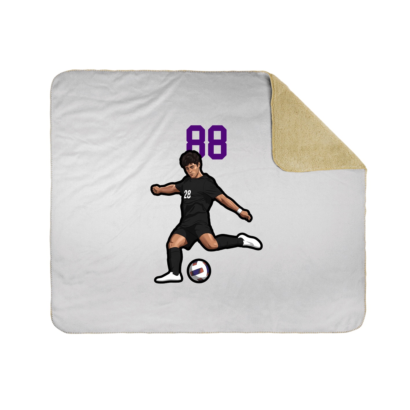Throw Blanket — Number Top in White