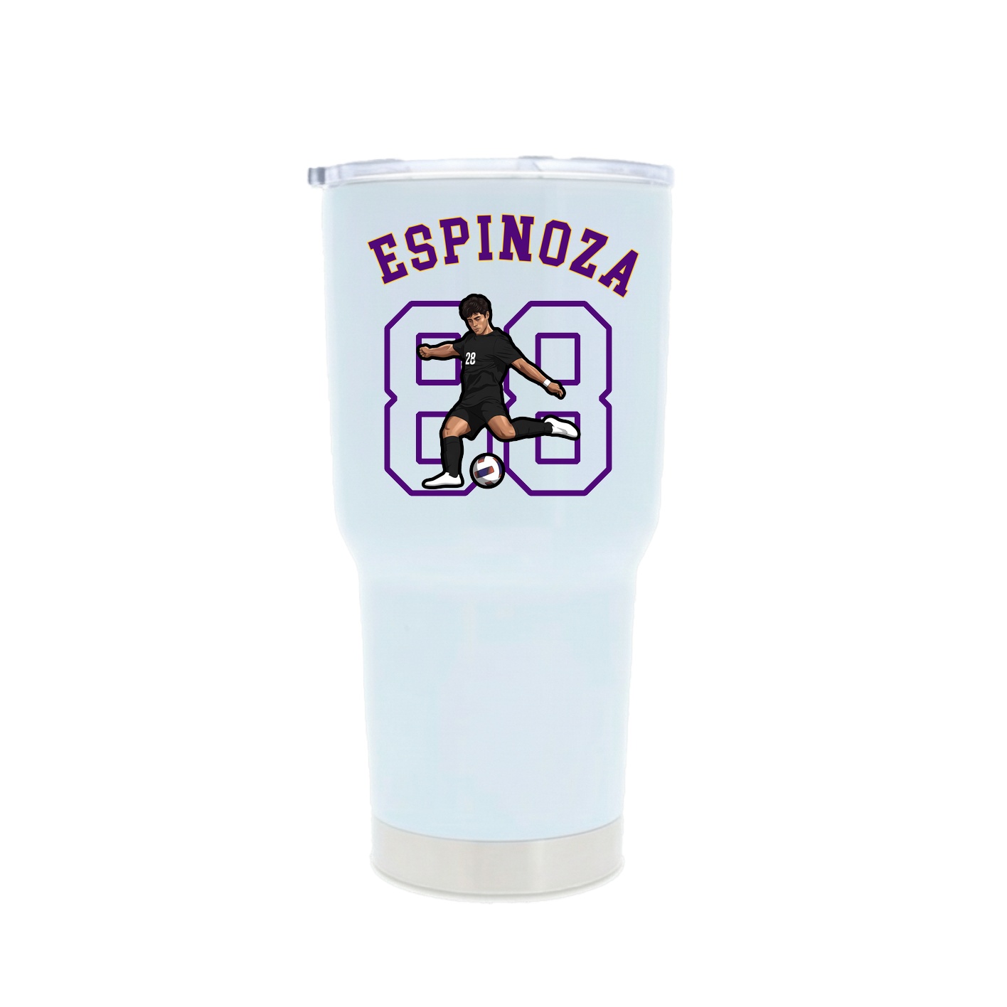 30oz Stainless Steel Tumbler — Shirsey Arch in White