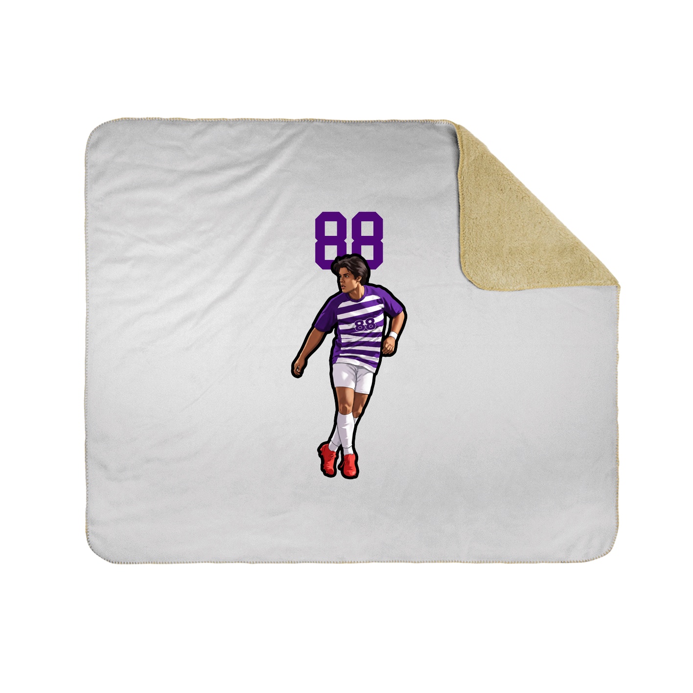 Throw Blanket — Number Top in White