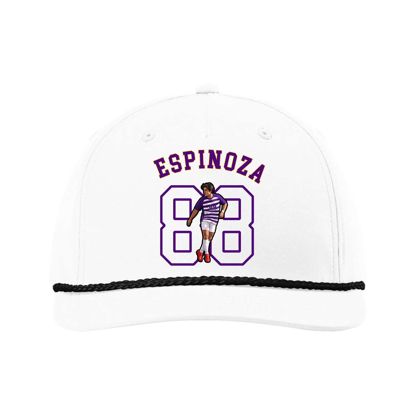 Five-Panel Classic Rope Cap — Shirsey Arch in White