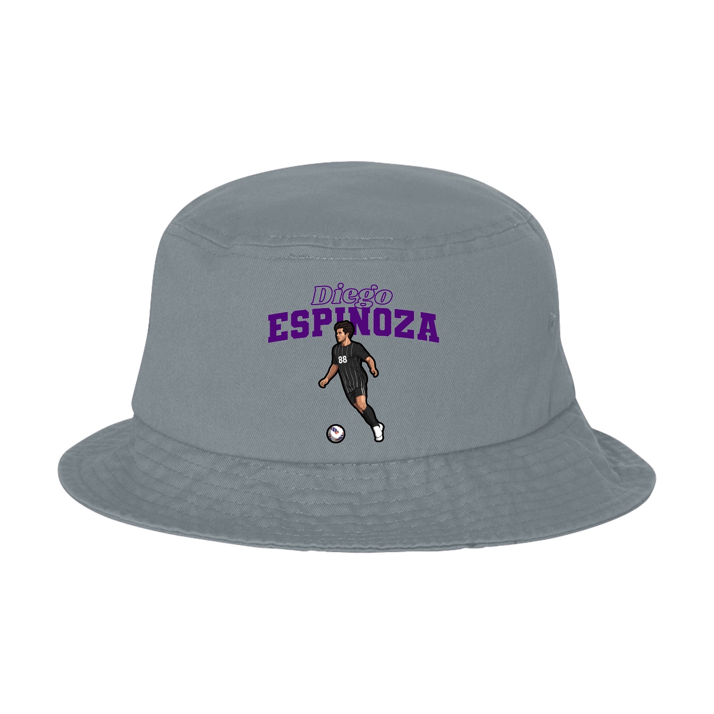 Bucket Cap — Name Arch in Grey