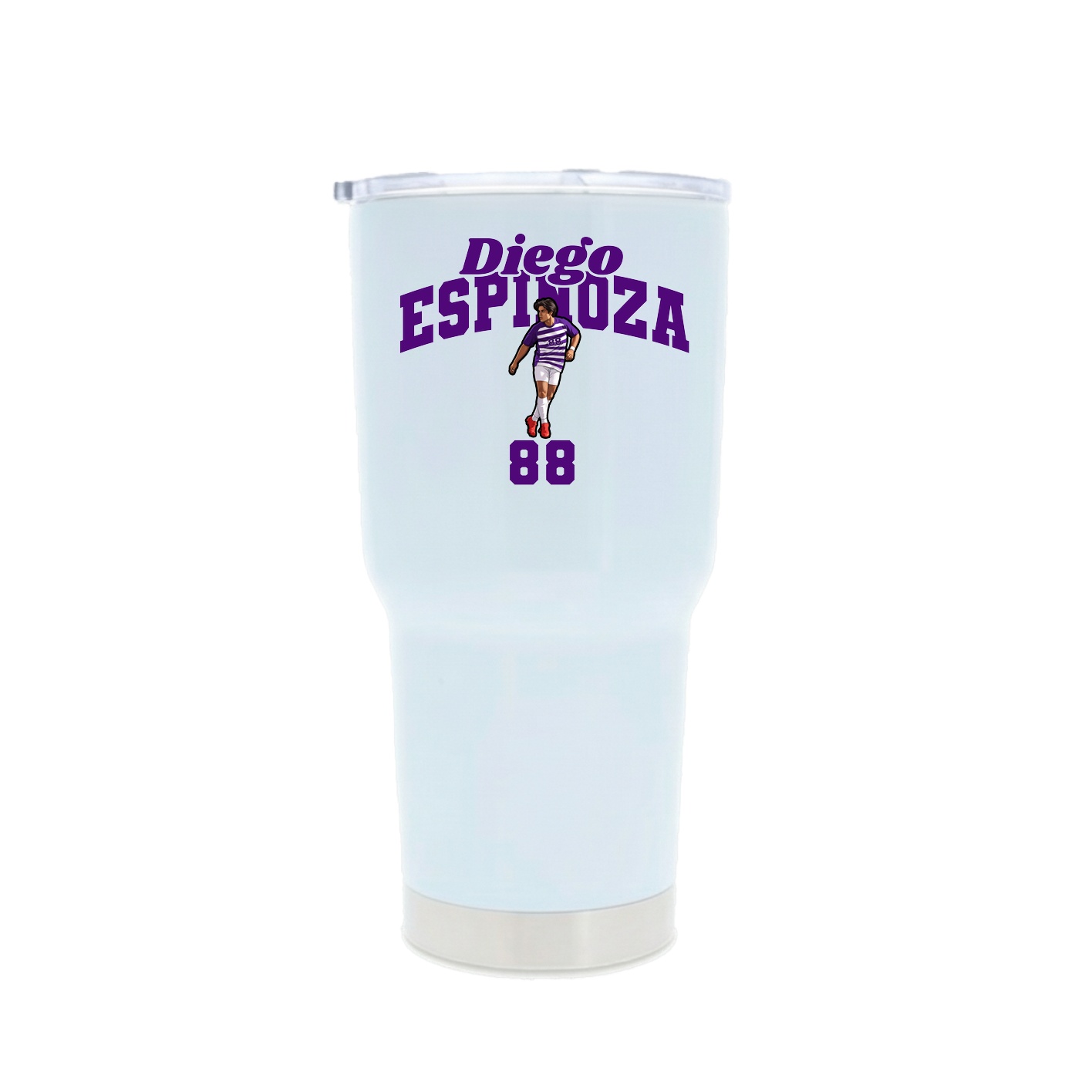 30oz Stainless Steel Tumbler — Signature Arch in White