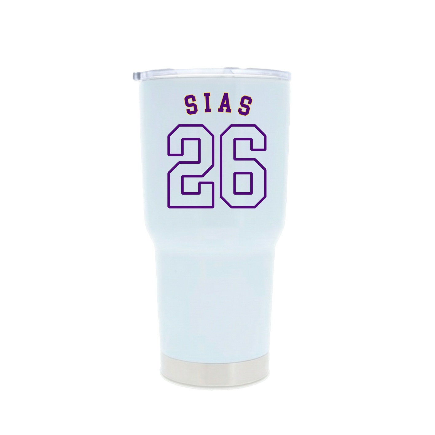 30oz Stainless Steel Tumbler — Shirsey Arch in White