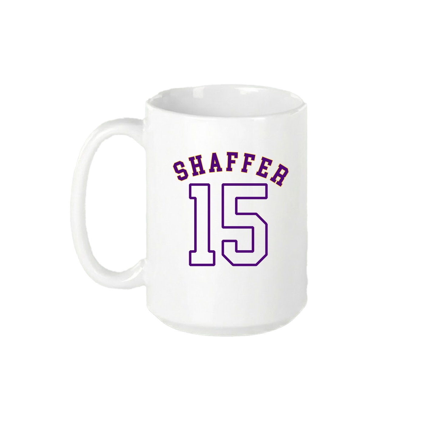 15oz Coffee Mug — Shirsey Arch in White