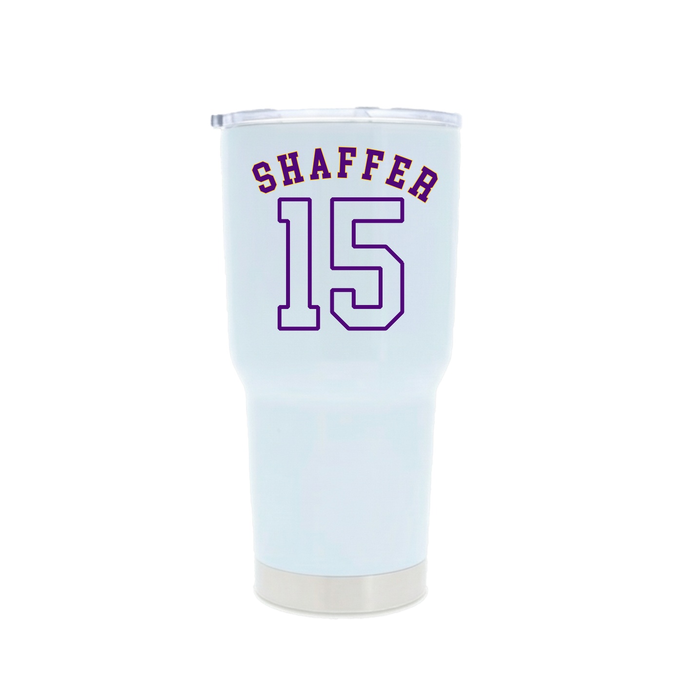 30oz Stainless Steel Tumbler — Shirsey Arch in White