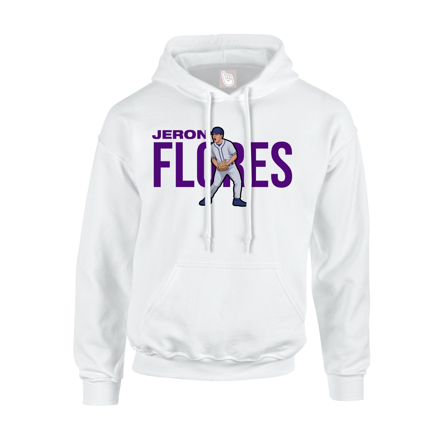 Youth Hoodie — Player Name in White