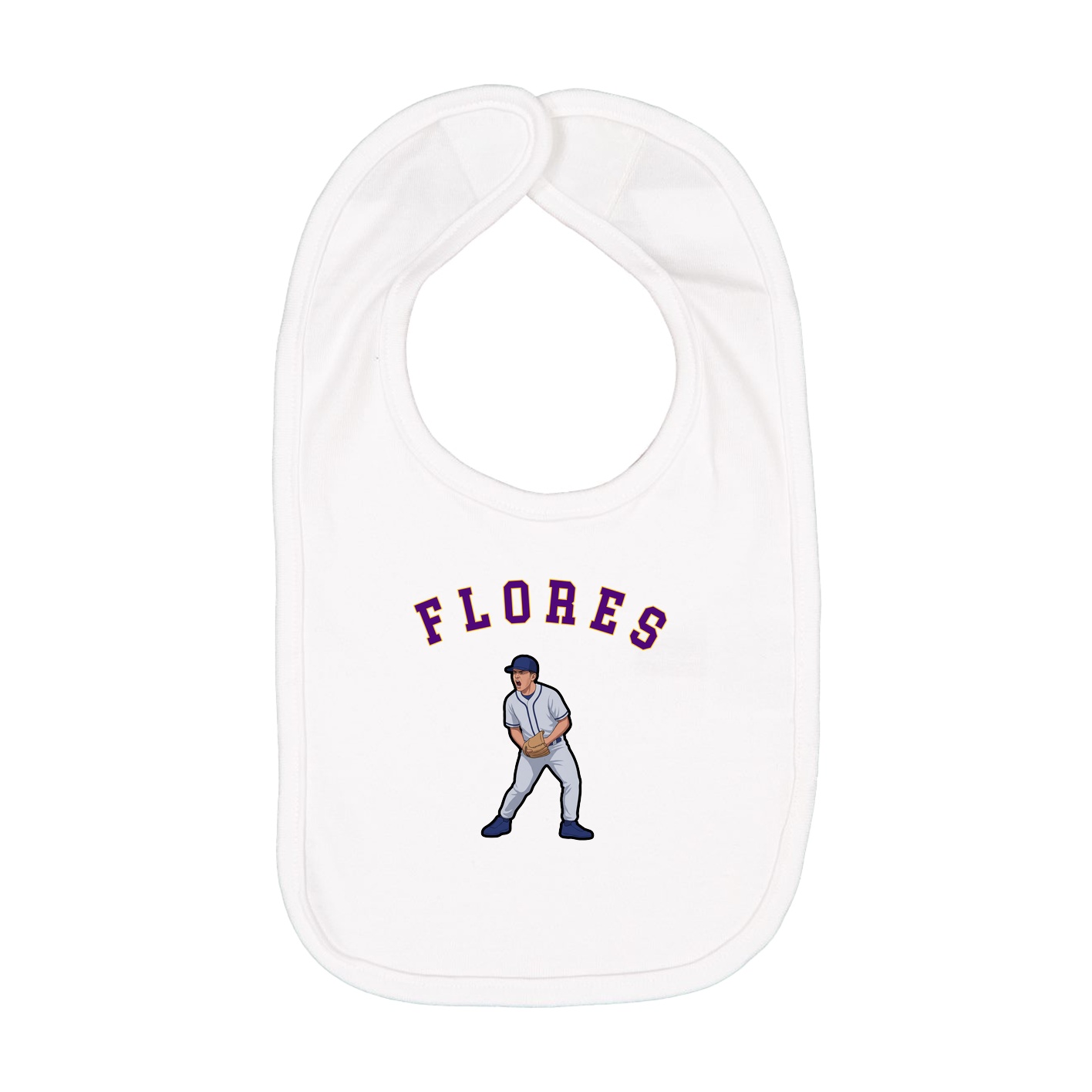 Infant Bib — Shirsey Arch in White