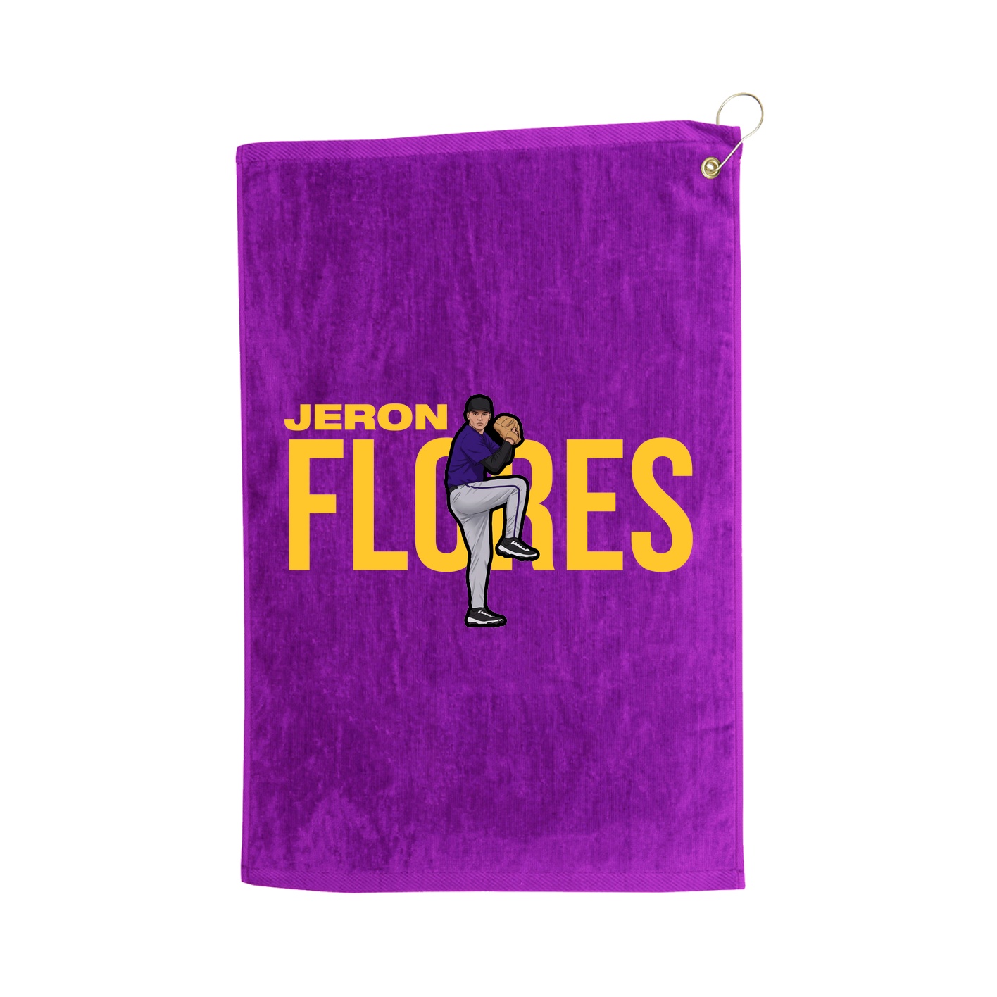 Golf Towel — Player Name in Purple