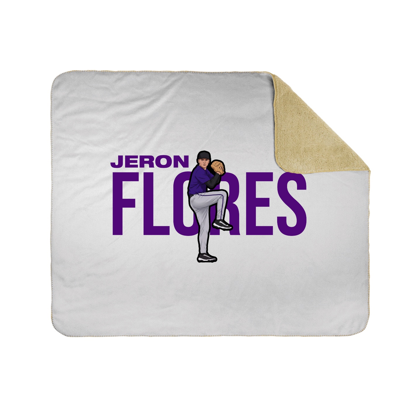 Throw Blanket — Player Name in White