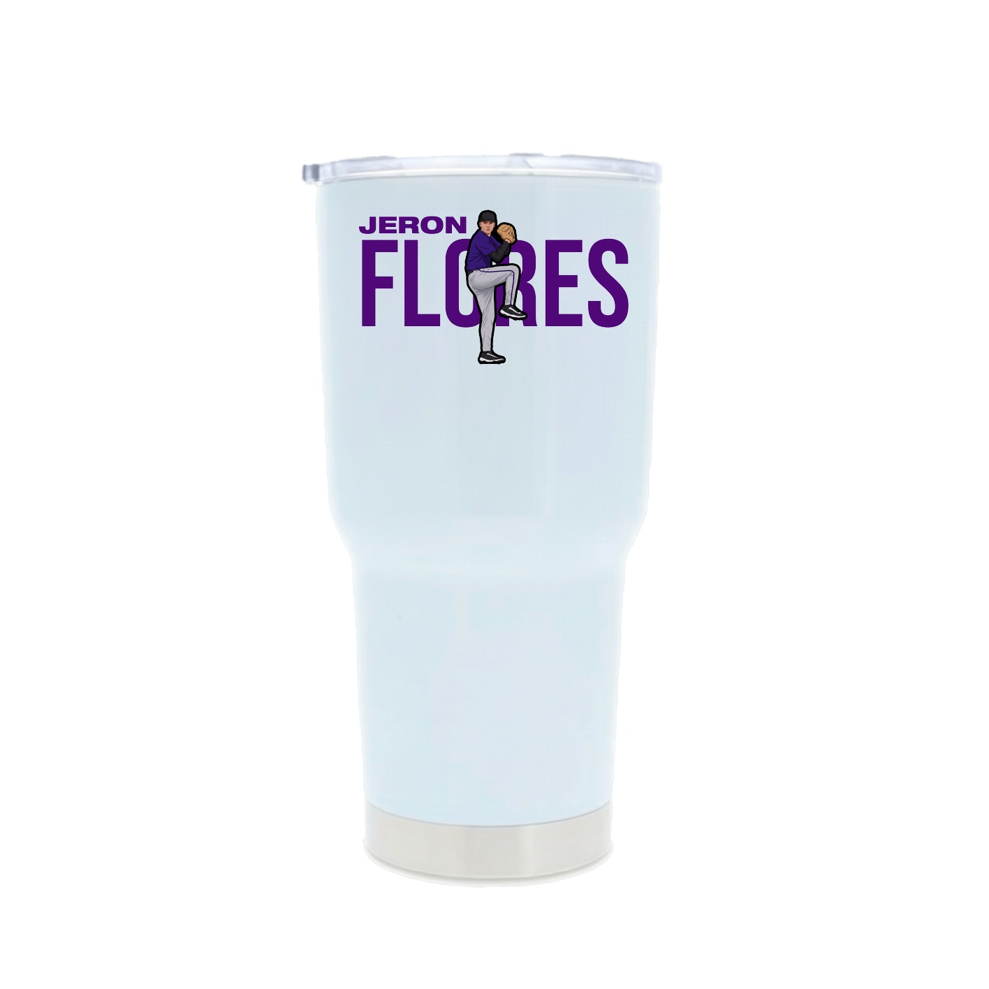 30oz Stainless Steel Tumbler — Player Name in White