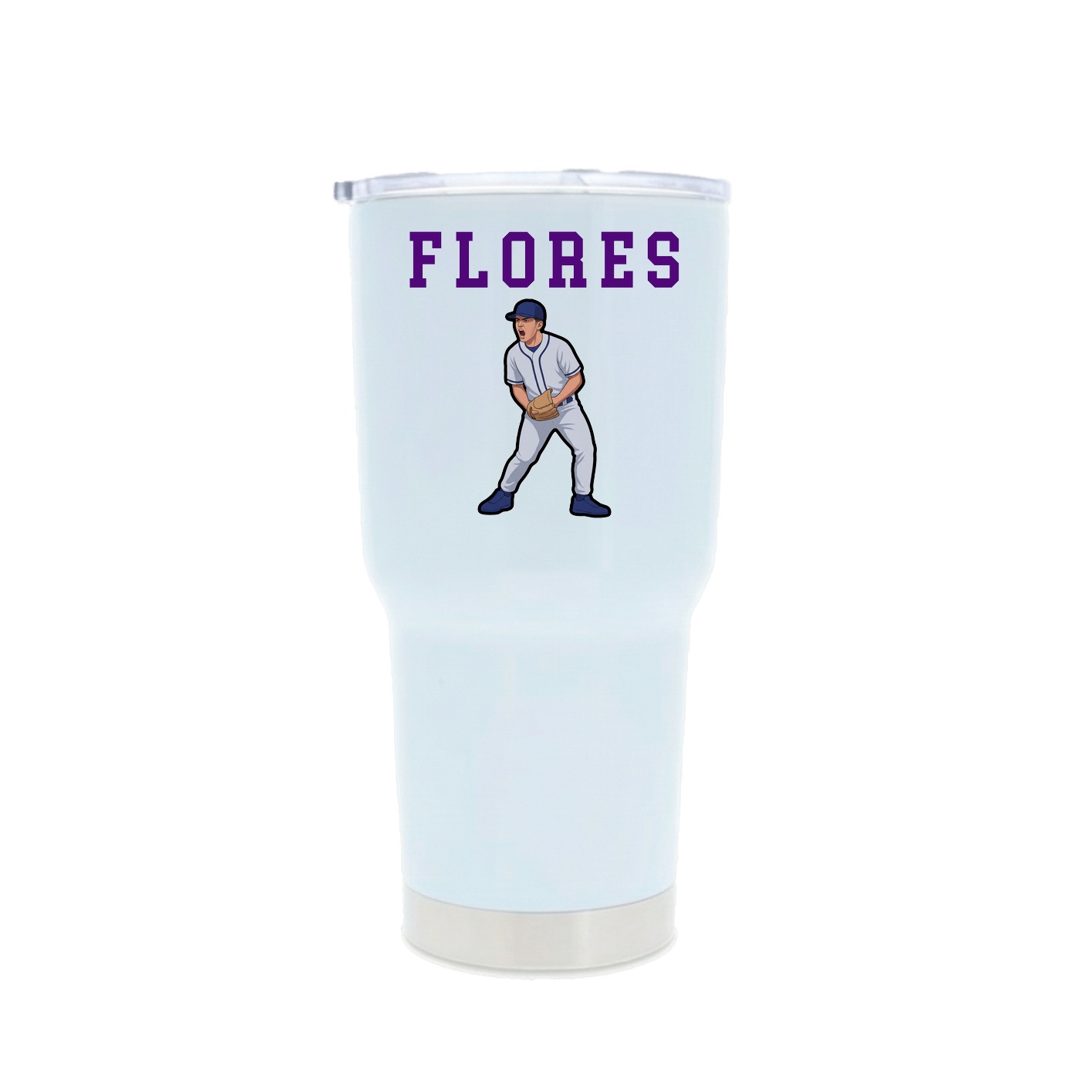 30oz Stainless Steel Tumbler — Shirsey in White