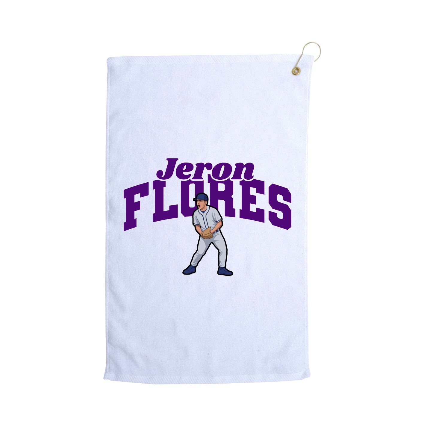 Golf Towel — Signature Arch in White