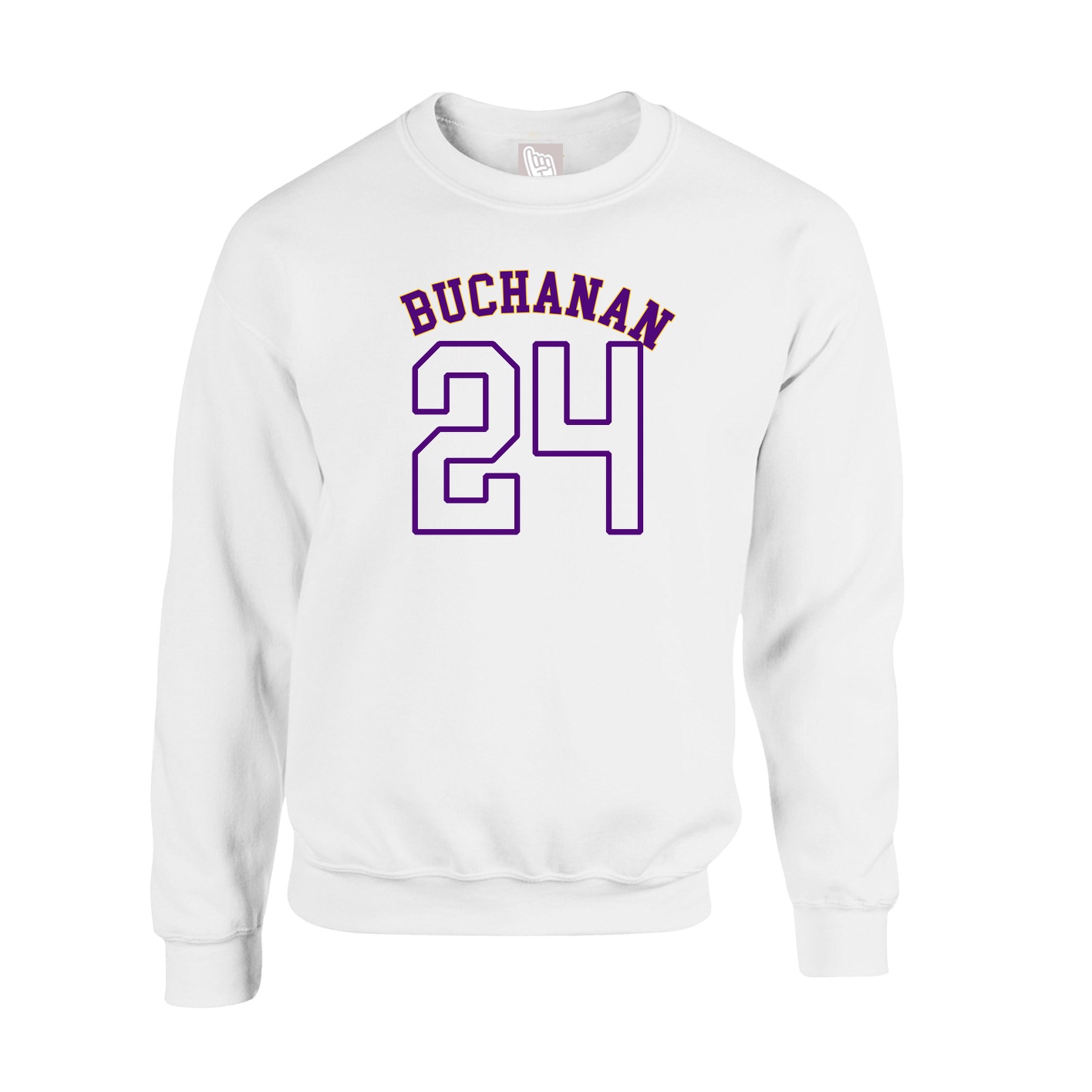 Fleece Crew — Shirsey Arch in White