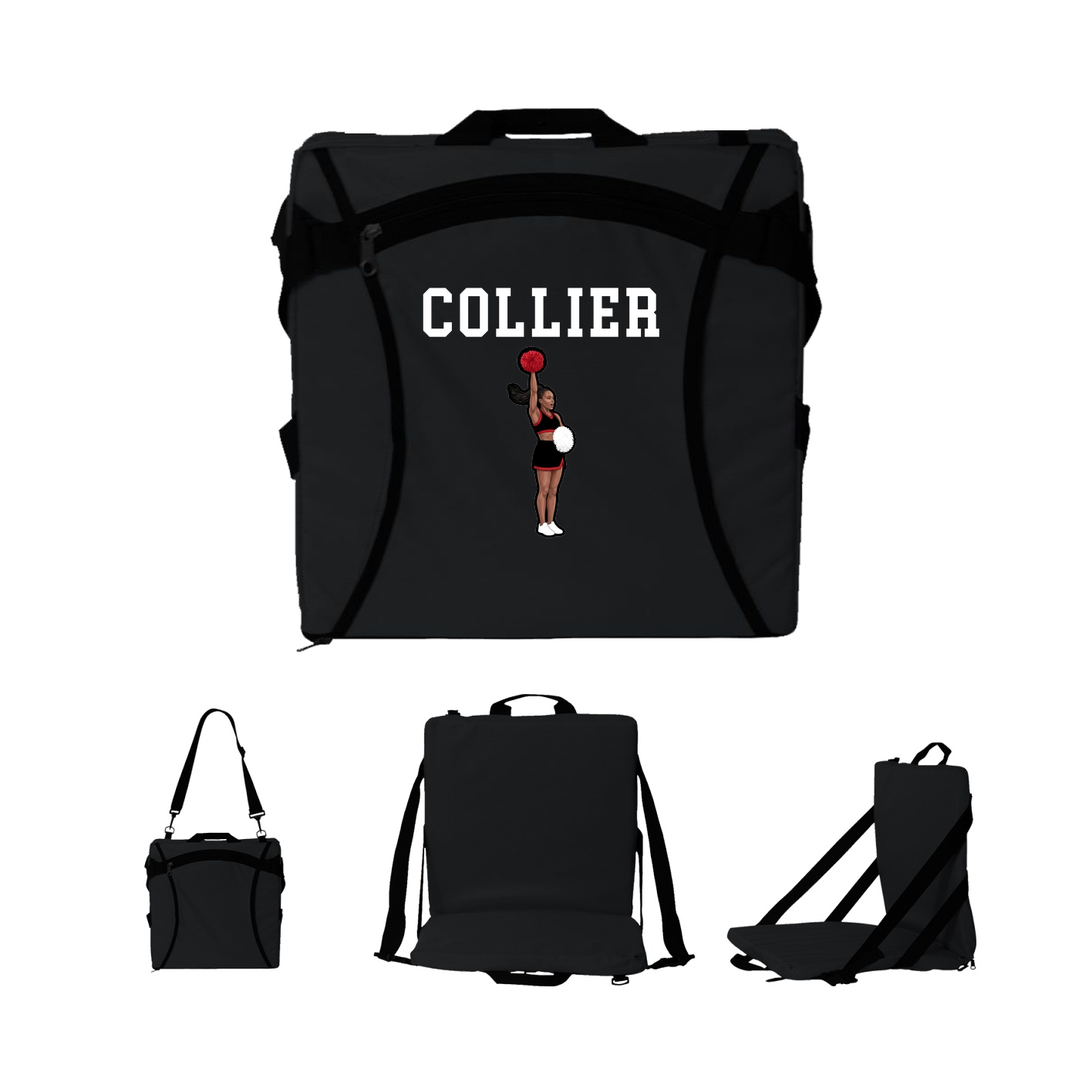 Folding Stadium Seat — Shirsey in Black