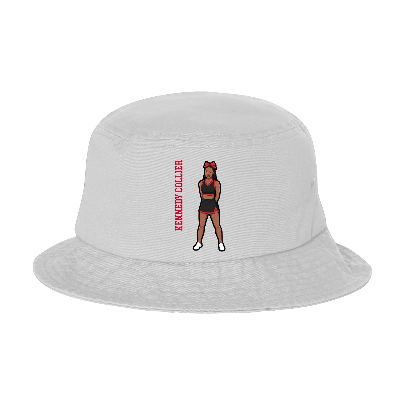 Bucket Cap — Name Vertical in White