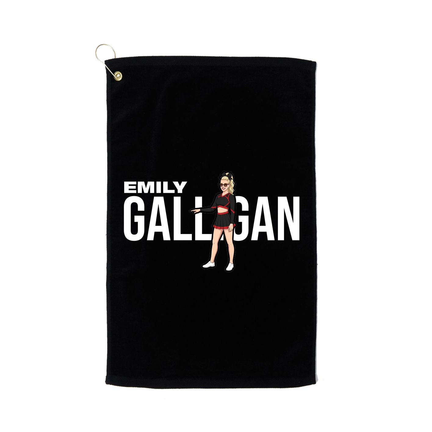 Golf Towel — Player Name in Black