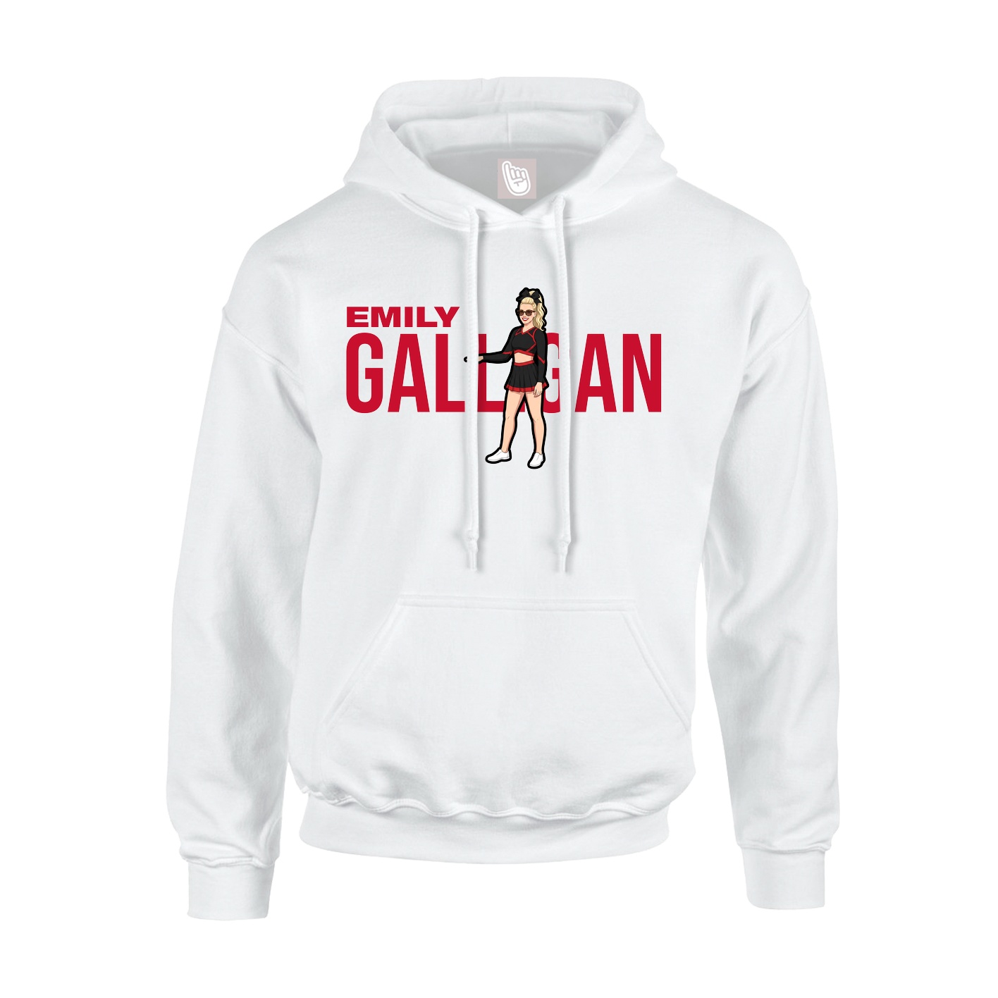 Hoodie — Player Name in White