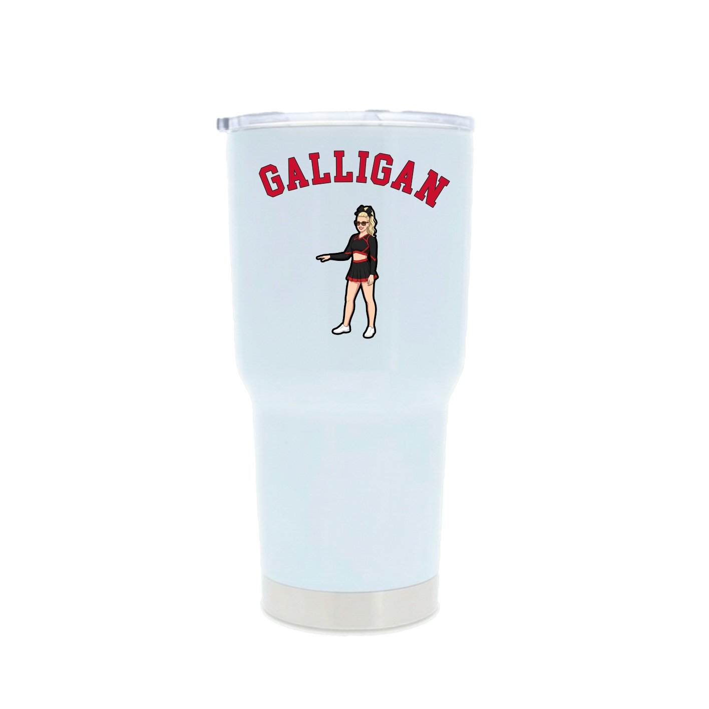 30oz Stainless Steel Tumbler — Shirsey Arch in White