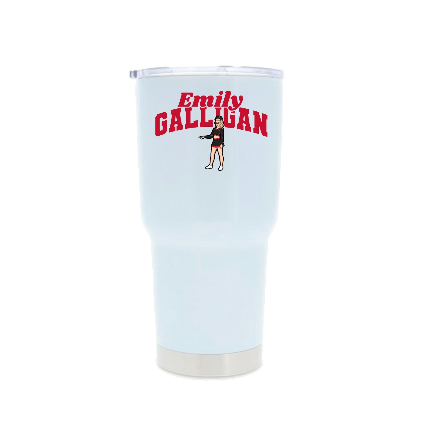 30oz Stainless Steel Tumbler — Signature Arch in White