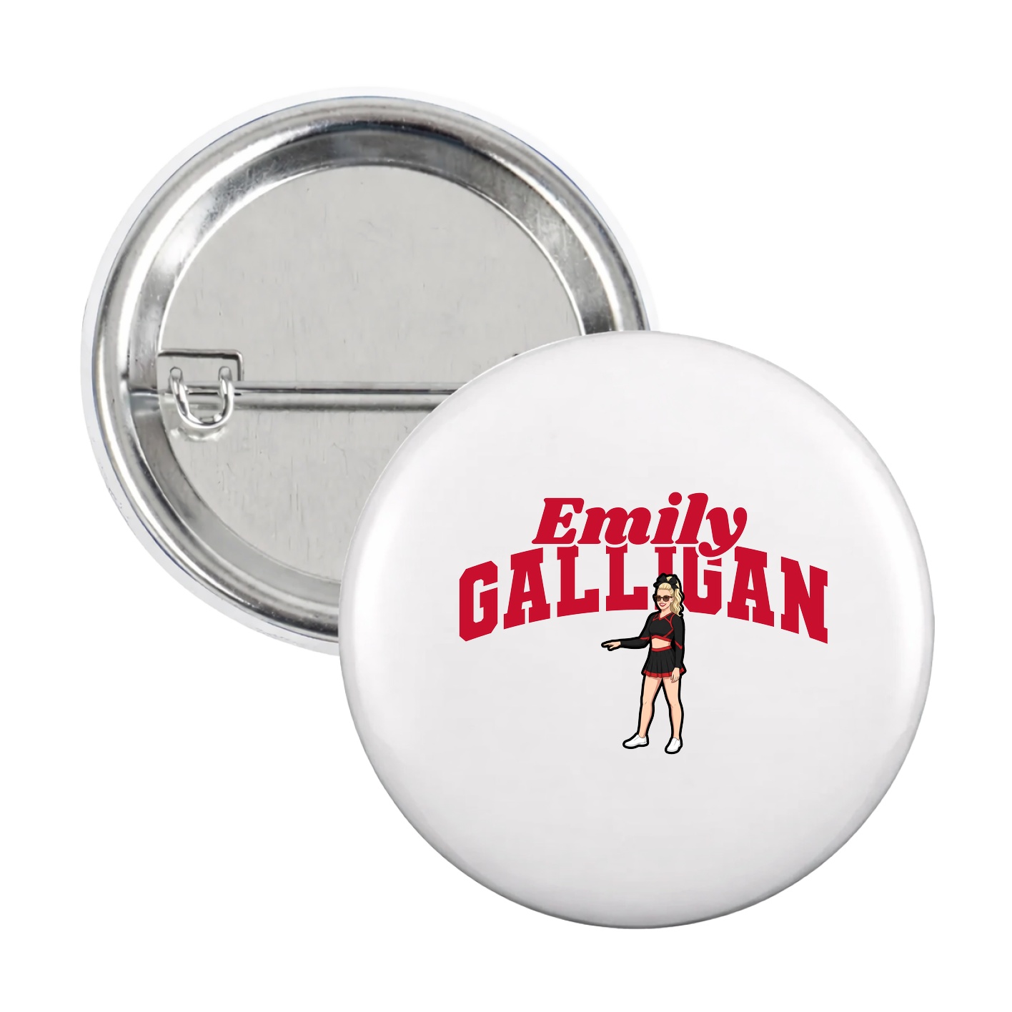 Game Day Button — Signature Arch in White